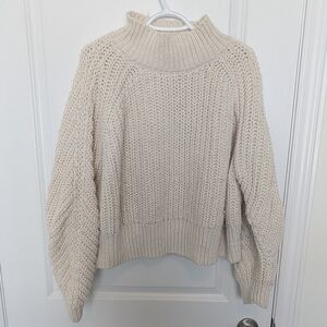 H&M Cream Chunky Turtleneck Sweater